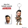 Kişiye Özel Erkek Karikatür Asker Anahtarlık Model1