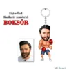 Kişiye Özel Erkek Karikatür Boksör Anahtarlık