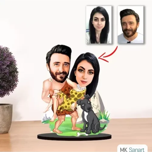 Kişiye Özel Karikatür Çift, Sevgili Biblo