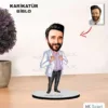 Kişiye Özel Karikatür Doktor Tasarımlı Erkek Biblo Xkb12