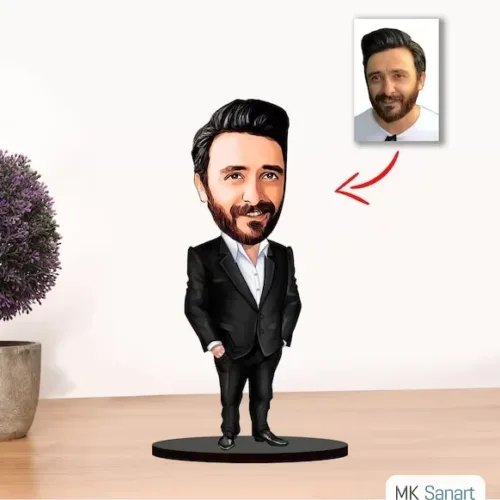 Kişiye Özel Karikatür Erkek Müdür Biblo Model 4
