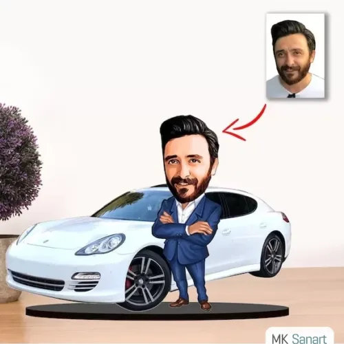 Kişiye Özel Karikatür Erkek Parton Biblo Model2