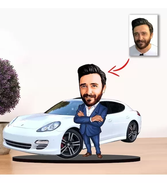 Kişiye Özel Karikatür Erkek Parton Biblo Model2