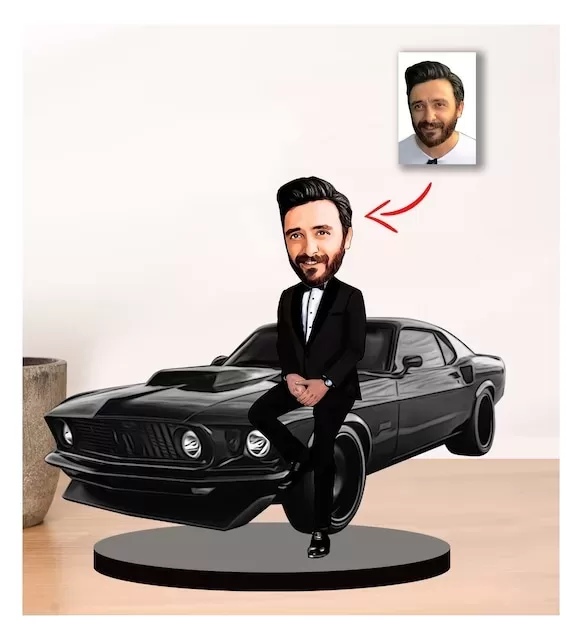 Kişiye Özel Karikatür Erkek Biblo M2