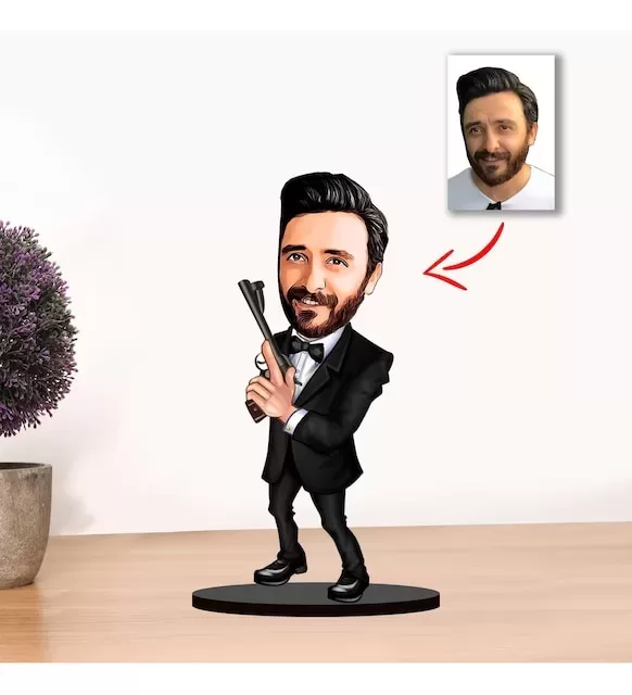 Kişiye Özel Karikatür Erkek Biblo Model 4