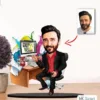 Kişiye Özel Karikatür Erkek Grafiker Biblo