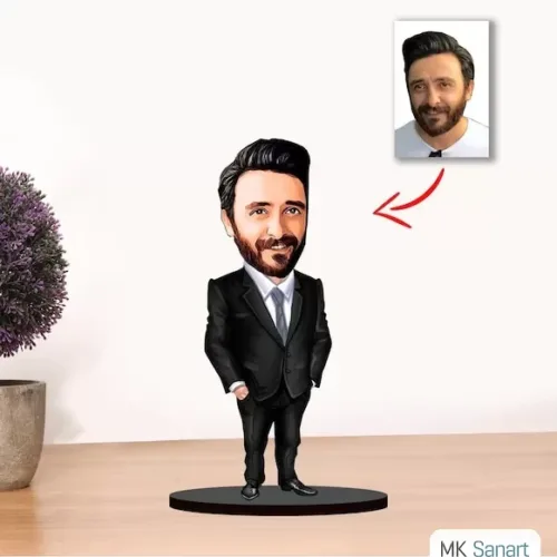 Kişiye Özel Karikatür Erkek Müdür Biblo