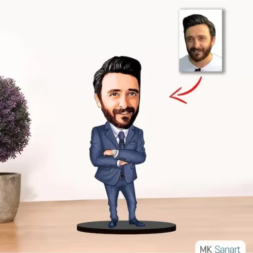 Kişiye Özel Karikatür Erkek Müdür Biblo Model2