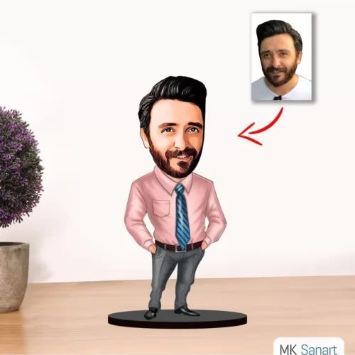 Kişiye Özel Karikatür Erkek Müdür Biblo Model3