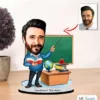 Kişiye Özel Karikatür Erkek Öğretmen Biblo X3