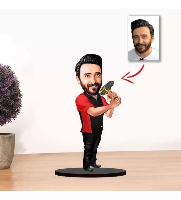 Kişiye Özel Karikatür Erkek Usta Biblo