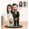 Kişiye Özel Karikatür Gelin Damat Çift, Sevgili, Nişanlı Biblo -M2