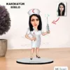 Kişiye Özel Karikatür Hemşire tasarımlı Kadın Biblo Xkbk3
