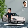 Kişiye Özel Karikatür Honda S2000 Arabalı Karikatür Biblo B12
