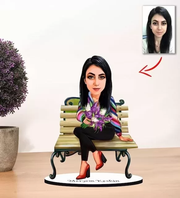 Kişiye Özel Karikatür Kadın, Anne Biblo
