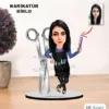 Kişiye Özel Karikatür Kadın Kuaförü Tasarımlı Biblo Xkbk9