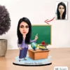 Kişiye Özel Karikatür Kadın Öğretmen Biblo X1