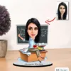 Kişiye Özel Karikatür Kadın Öğretmen Biblo X3