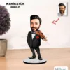 Kişiye Özel Karikatür Kemancı, Keman Çalan Tasarımlı Erkek Biblo Xkb2