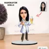 Kişiye Özel Karikatürlaboratuvar Teknisyen Tasarımlı Kadın Biblo Xkbk8