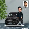Kişiye Özel Karikatür Mercedes G63 Arabalı Karikatür Biblo B9