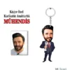 Kişiye Özel Erkek Karikatür Mühendis Anahtarlık