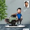 Kişiye Özel Karikatür Off- Road Arabalı Karikatür Biblo B1