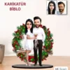 Kişiye Özel Karikatür Sevgili Yılbaşı Hediyesi Çift, Sevgili Biblo Yh3