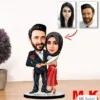 Kişiye Özel Karikatür Tesettürlü Çift, Sevgili Biblo