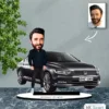 Kişiye Özel Karikatür Volkswagen Passat Arabalı Karikatür Biblo B17