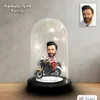 Kişiye Özel Motorsiklet Tasarım Işıklı Karikatür Fanus Biblo Fn122