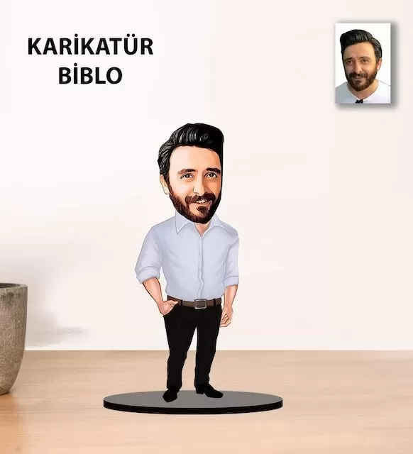 Kişiye Özel Müdür Karikatür Biblo Kb18