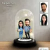 Kişiye Özel Polis Tasarımlı Işıklı Karikatür Fanus Biblo Fn195
