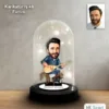 Kişiye Özel Sazcı Tasarım Işıklı Karikatür Fanus Biblo Fn149