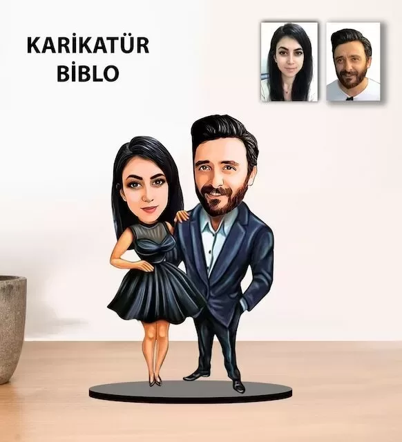 Kişiye Özel Sevgili Evli Karikatür Biblo Kb10