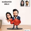 Kişiye Özel Sevgili Evli Karikatür Biblo Kb11