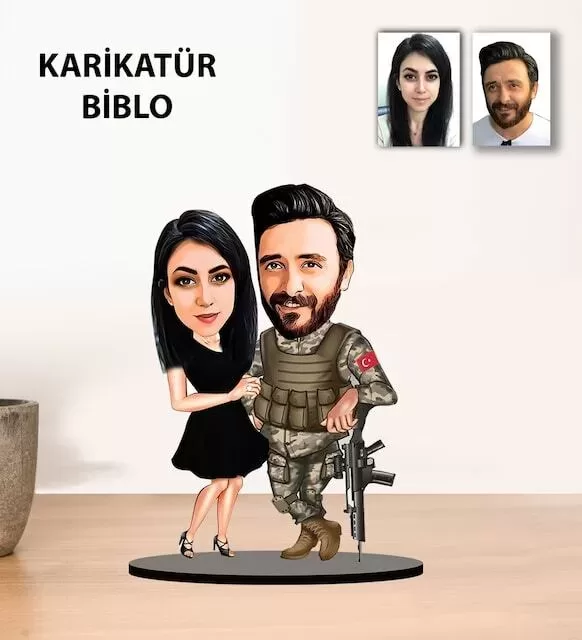 Kişiye Özel Sevgili Evli Karikatür Biblo Kb12
