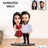 Kişiye Özel Sevgili Evli Karikatür Biblo Kb13