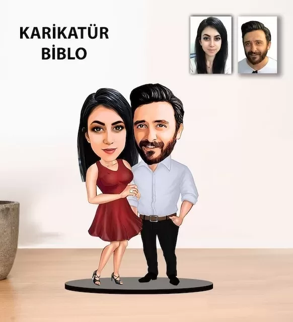 Kişiye Özel Sevgili Evli Karikatür Biblo Kb13