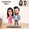 Kişiye Özel Sevgili Evli Karikatür Biblo Kb14