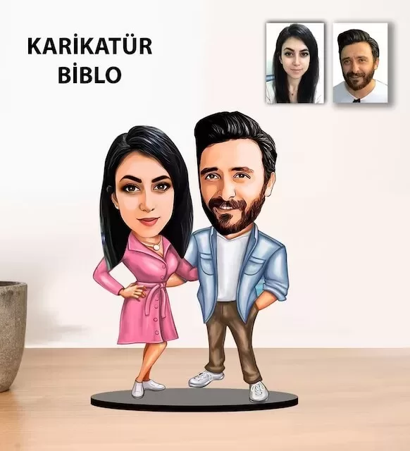 Kişiye Özel Sevgili Evli Karikatür Biblo Kb14