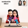 Kişiye Özel Sevgili Evli Karikatür Biblo Kb15