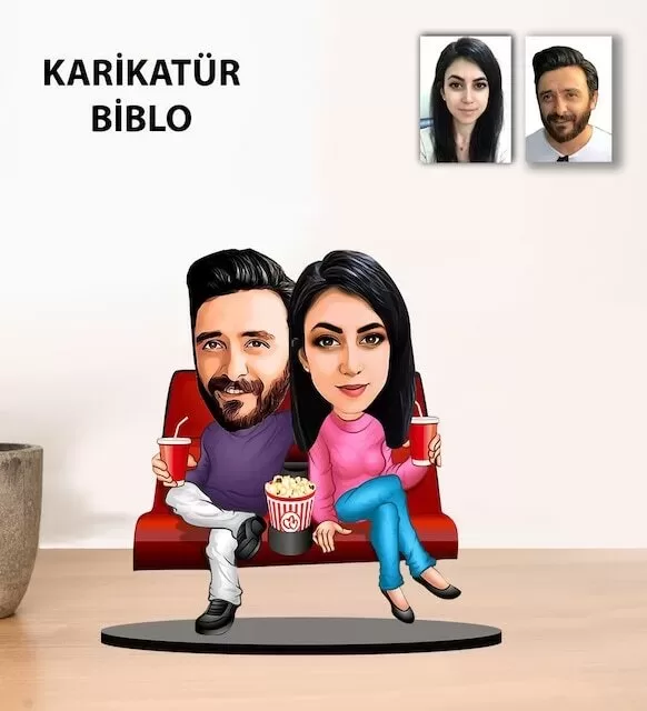 Kişiye Özel Sevgili Evli Karikatür Biblo Kb15