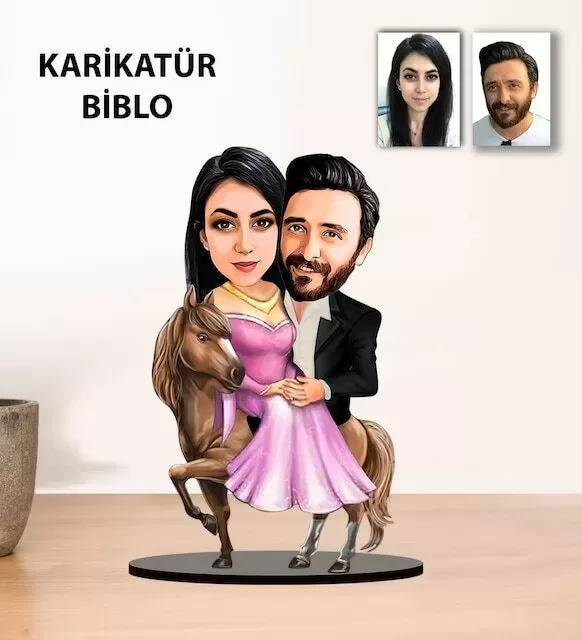 Kişiye Özel Sevgili Evli Karikatür Biblo Kb2