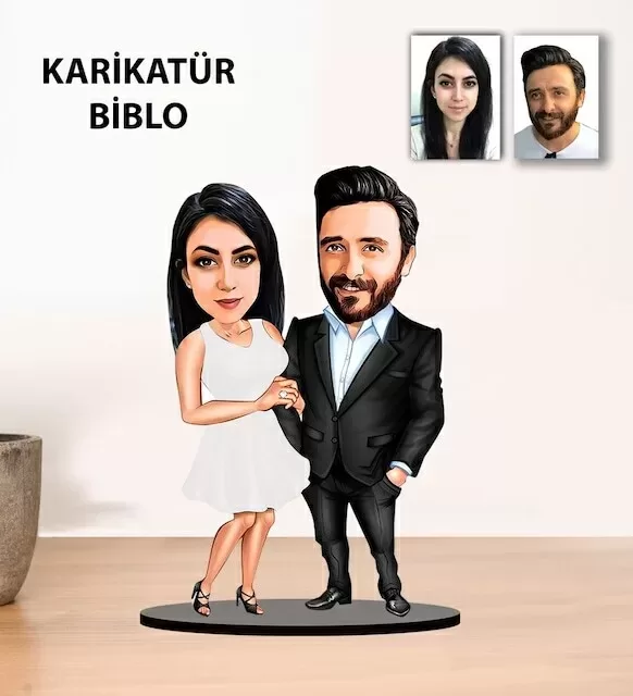 Kişiye Özel Sevgili Evli Karikatür Biblo Kb3