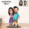 Kişiye Özel Sevgili Evli Karikatür Biblo Kb4