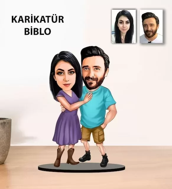 Kişiye Özel Sevgili Evli Karikatür Biblo Kb4