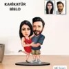 Kişiye Özel Sevgili Evli Karikatür Biblo Kb5