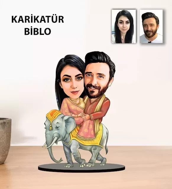 Kişiye Özel Sevgili Evli Karikatür Biblo Kb6