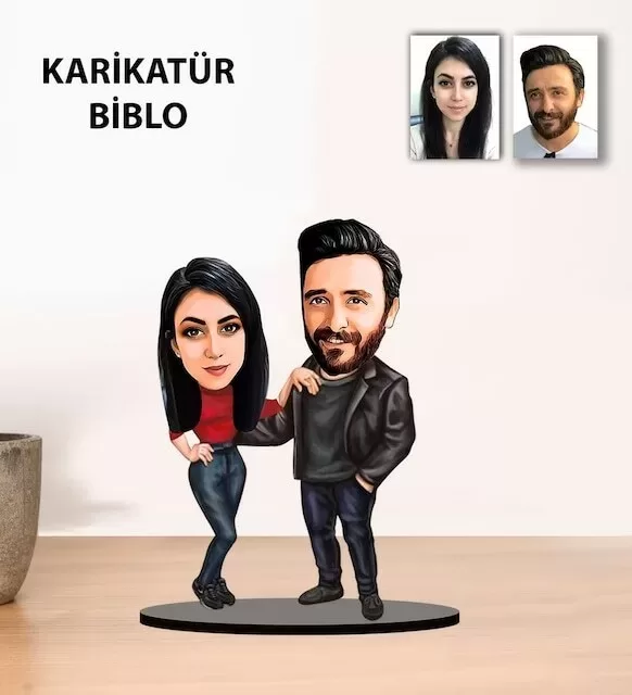 Kişiye Özel Sevgili Evli Karikatür Biblo Kb8